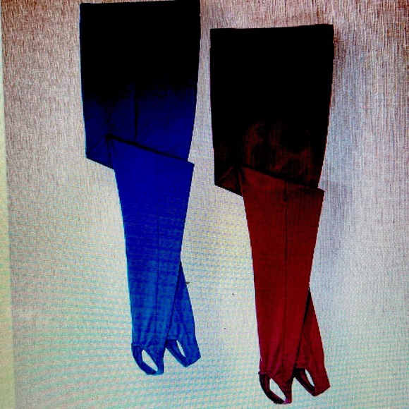 LTD Commodities Women's 2-Pk. Stirrup Pants (L) Navy/Wine - Picture 1 of 5